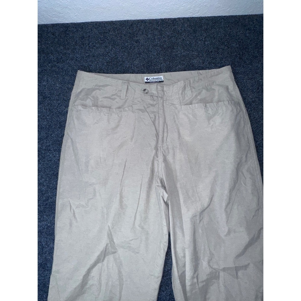 Columbia Women's Tan Convertible Hiking Pants Roll Up Cargo Straight Leg sz12
